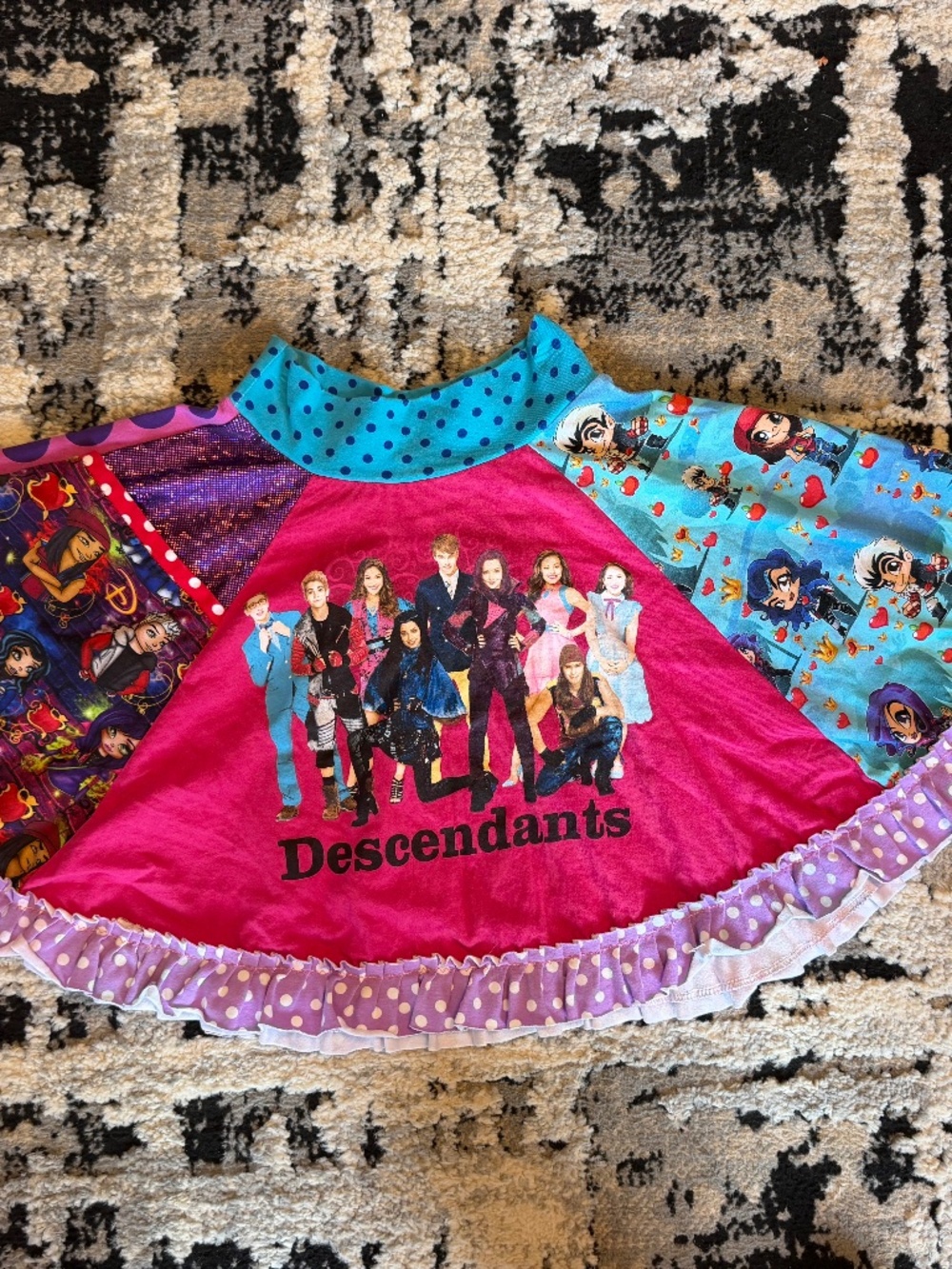 Hand made Disney Descendants Spin Skirt Size 10/12